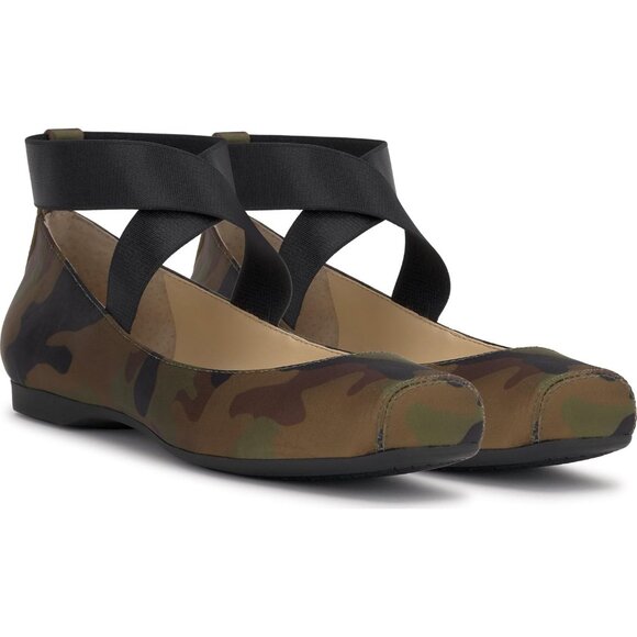 Jessica Simpson Women's Forrest Polyester Ankle Cross Elastic Ballet Flats - Picture 7 of 7